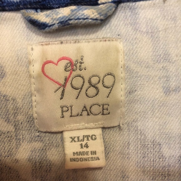 Children’s Place floral jean jacket - Picture 3 of 3